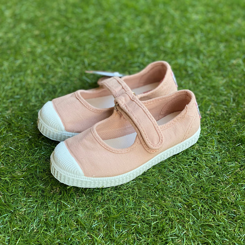 Peach Pink Mary Janes