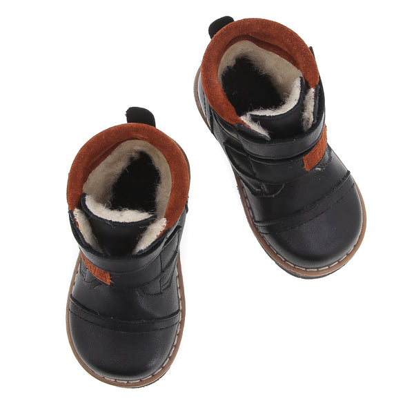 Sheepskin Lined Velcro Boots (E2447A-14)
