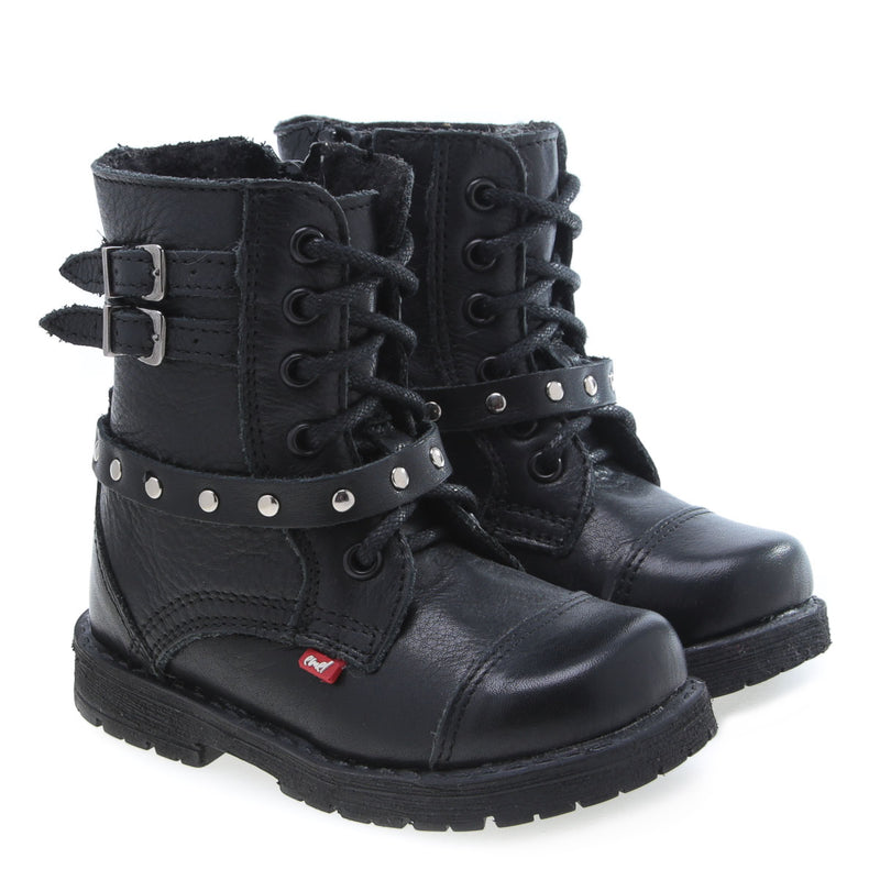 Fleece Lined Lace Up Boots (E2605-1)