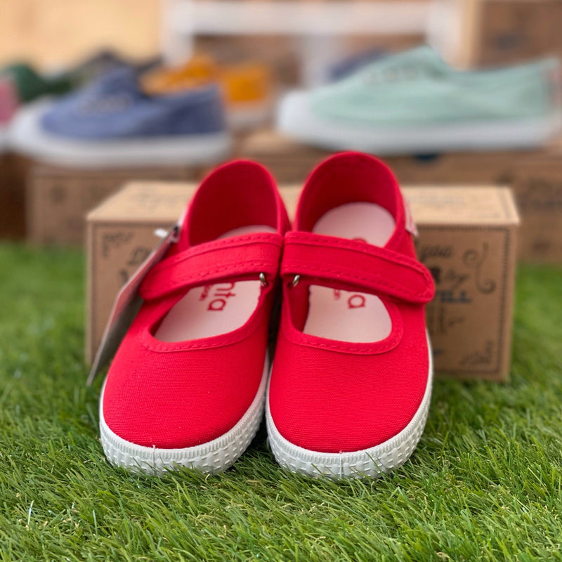 Red Mary Janes